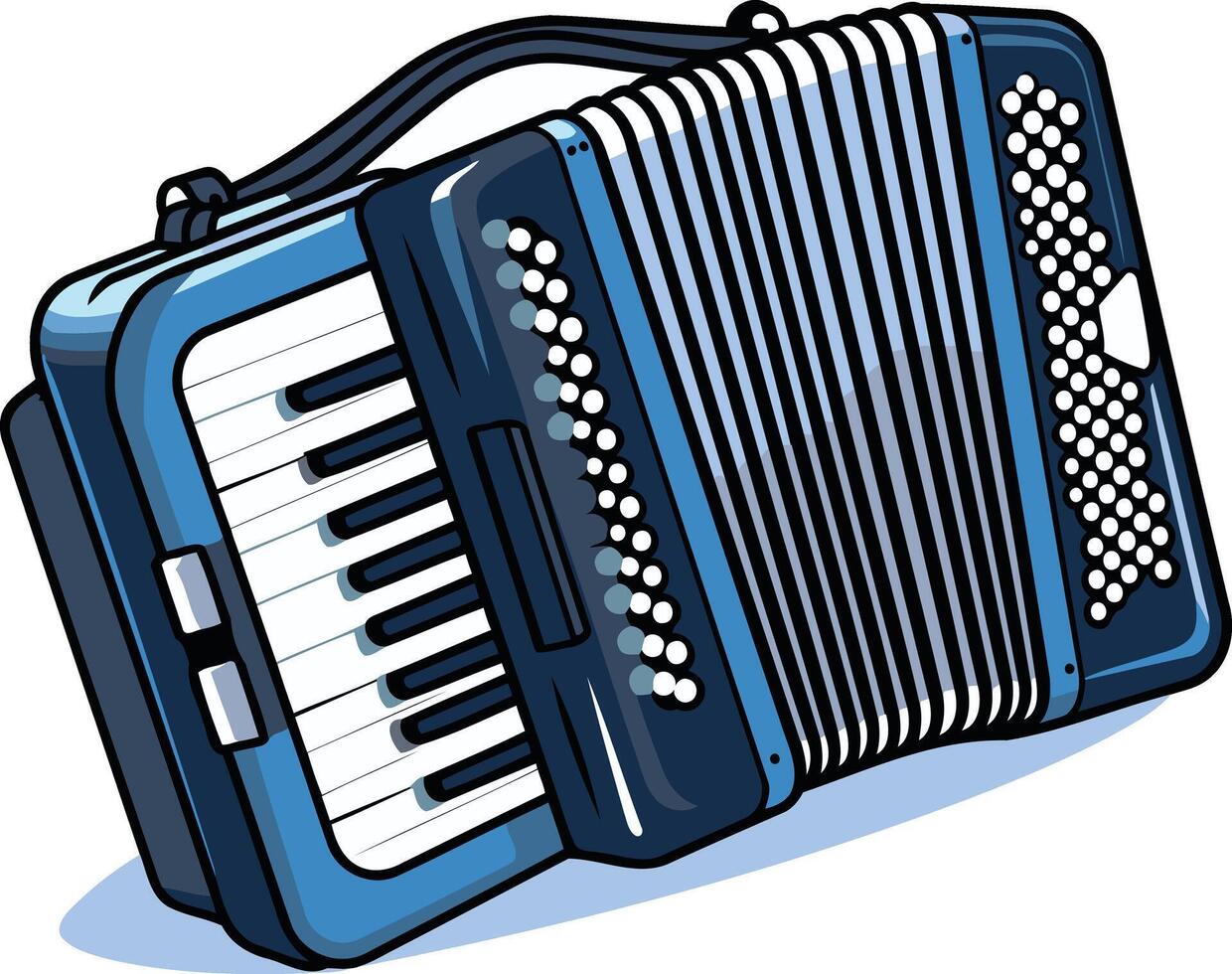 Blue Accordion Illustration vector