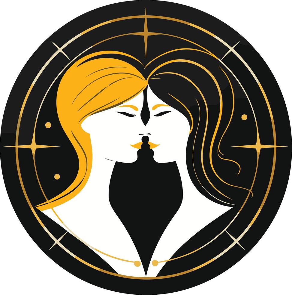 Gemini Zodiac Symbol Illustration vector