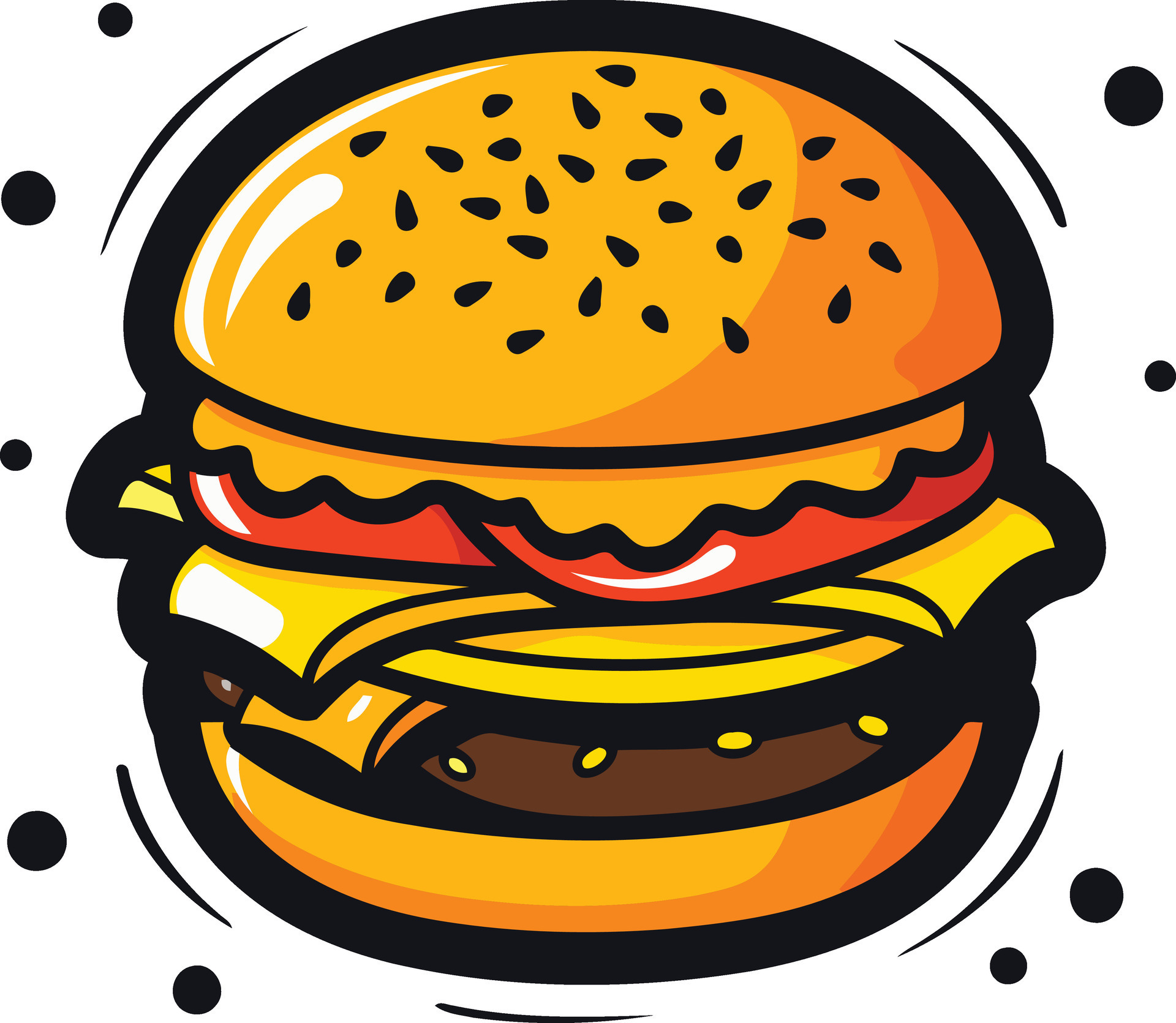 Classic Cheeseburger Illustration 49252830 Vector Art At Vecteezy Classic Cheeseburger Illustration 49252830 Vector Art At Vecteezy