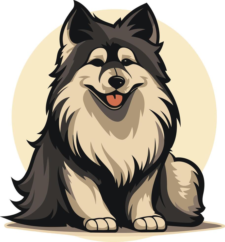 A Cheerful Finnish Lapphund vector