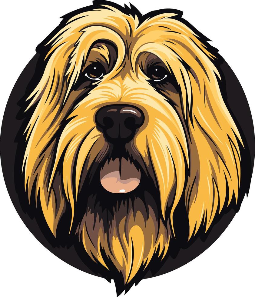 Golden Retriever Portrait A Friendly Face vector