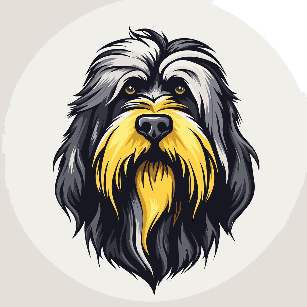 A Close-Up Portrait of a Dog vector