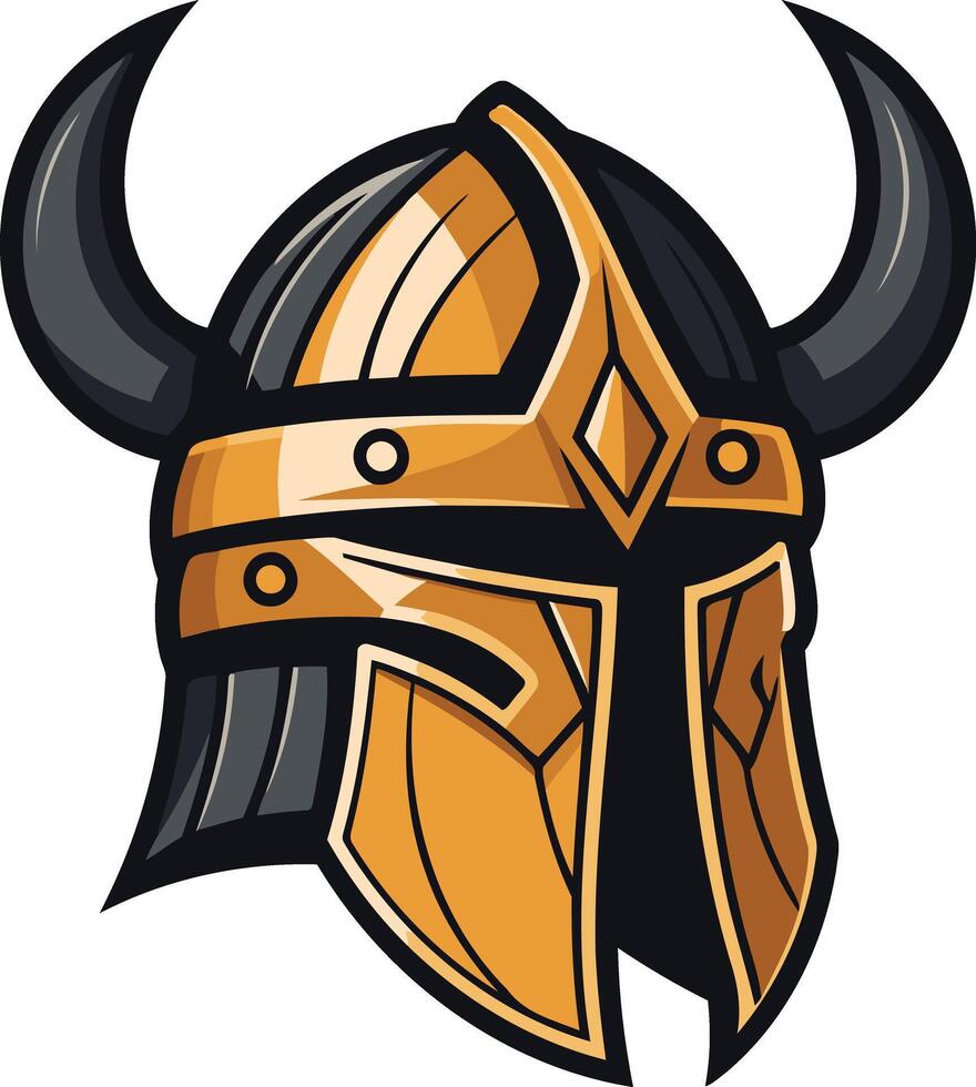 Viking Helmet with Horns vector