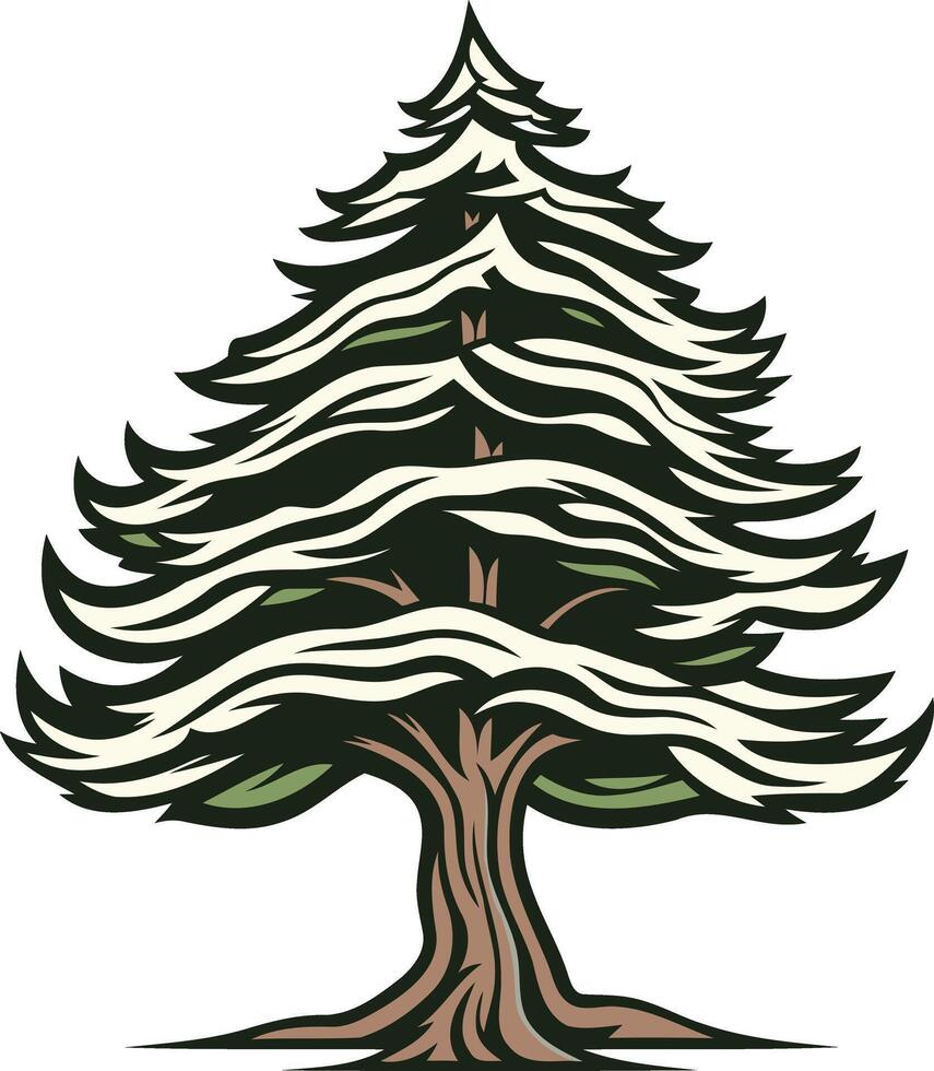 Cedar Tree Illustration vector