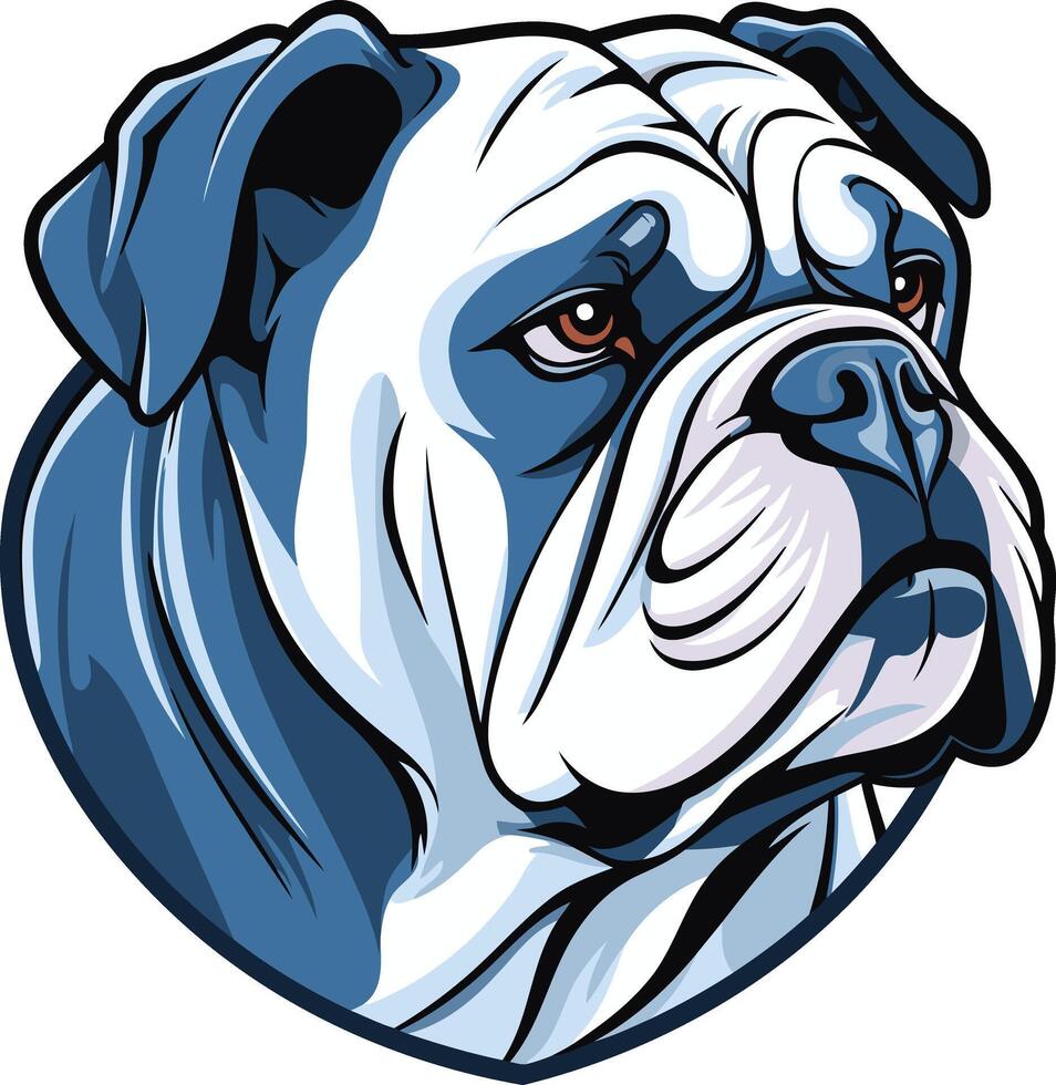 Close-up Portrait of a Bulldog vector