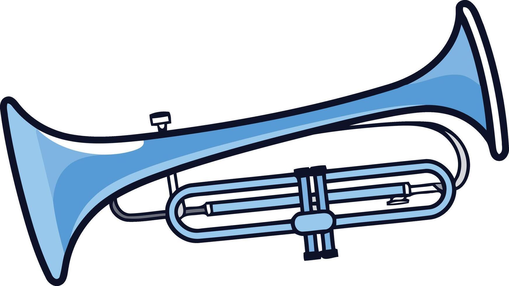 Blue Trumpet Illustration vector