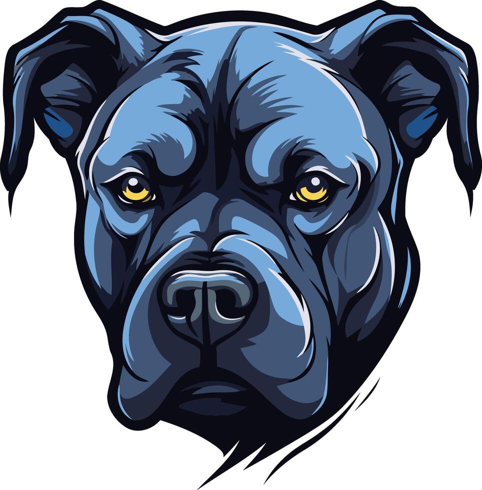 Close Up Portrait of a Black Dog vector