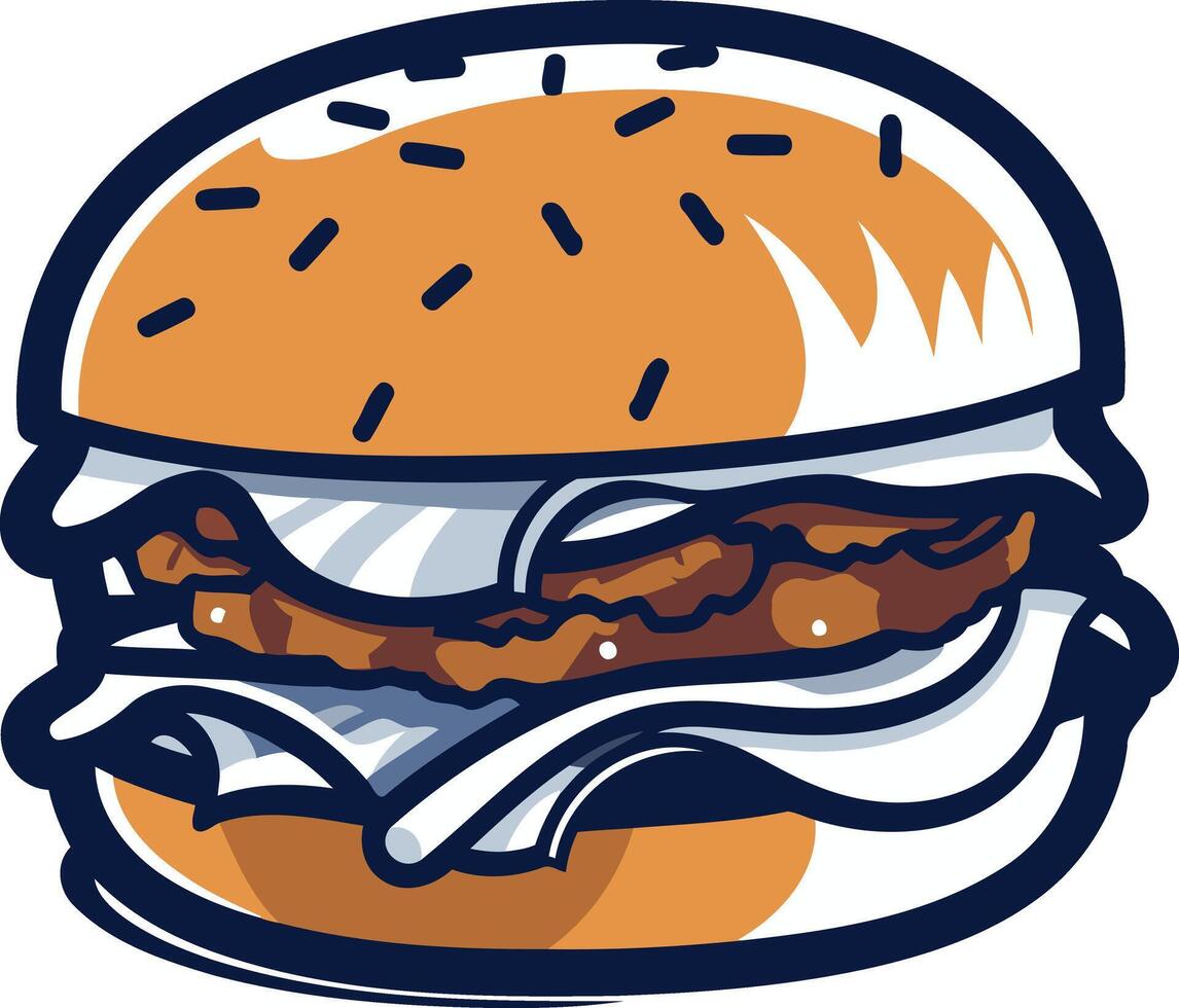A Delicious and Juicy Burger vector