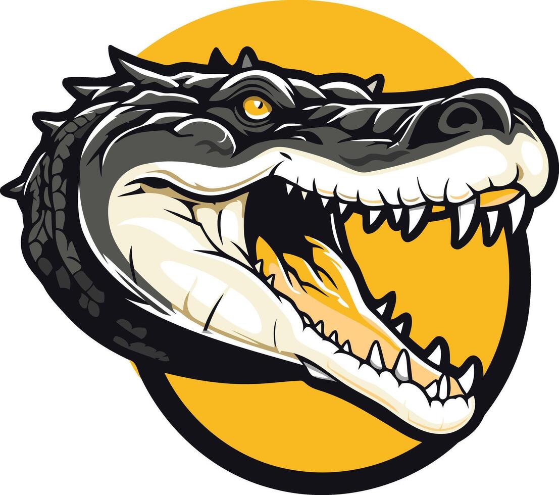 Aggressive Alligator Mascot Design vector