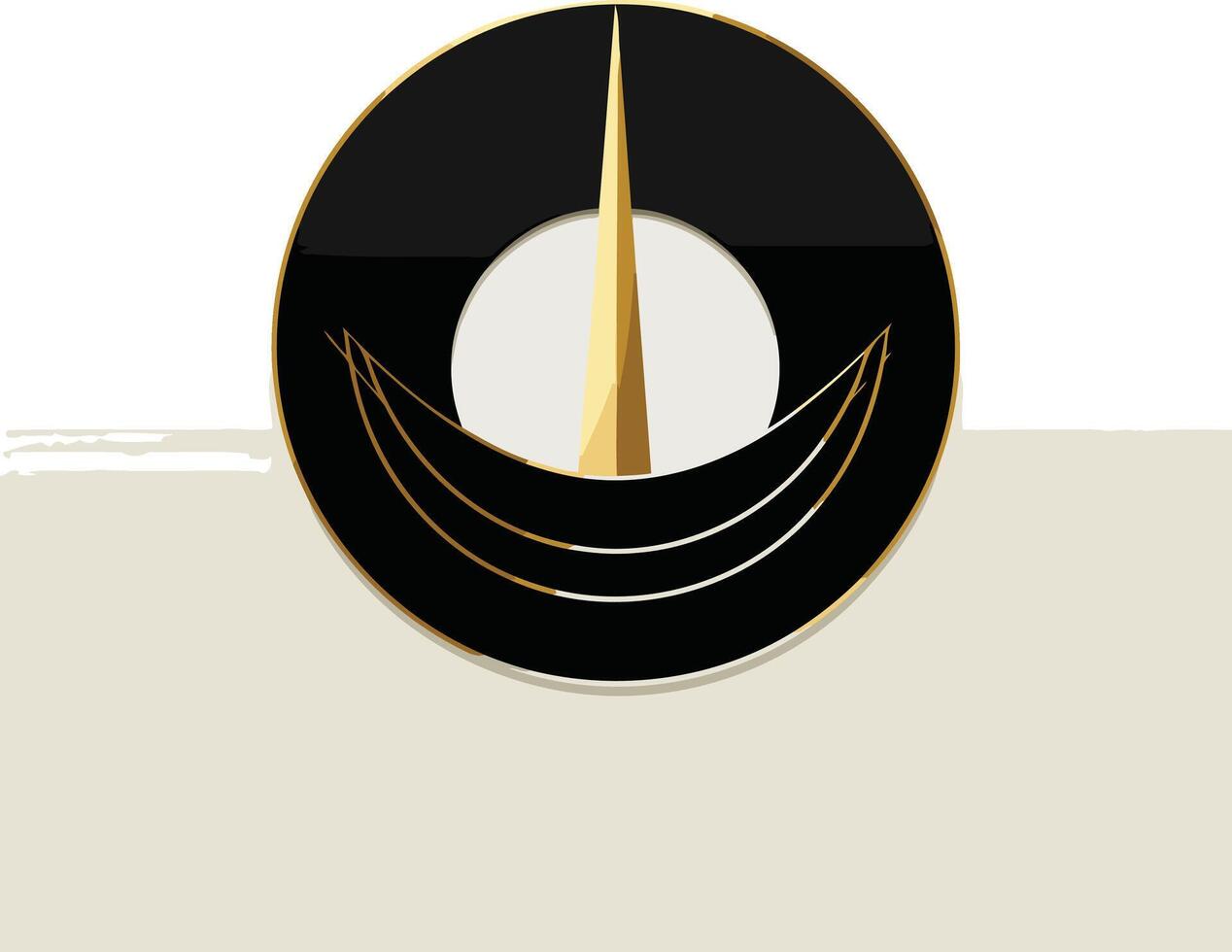 Abstract Design with Gold and Black vector