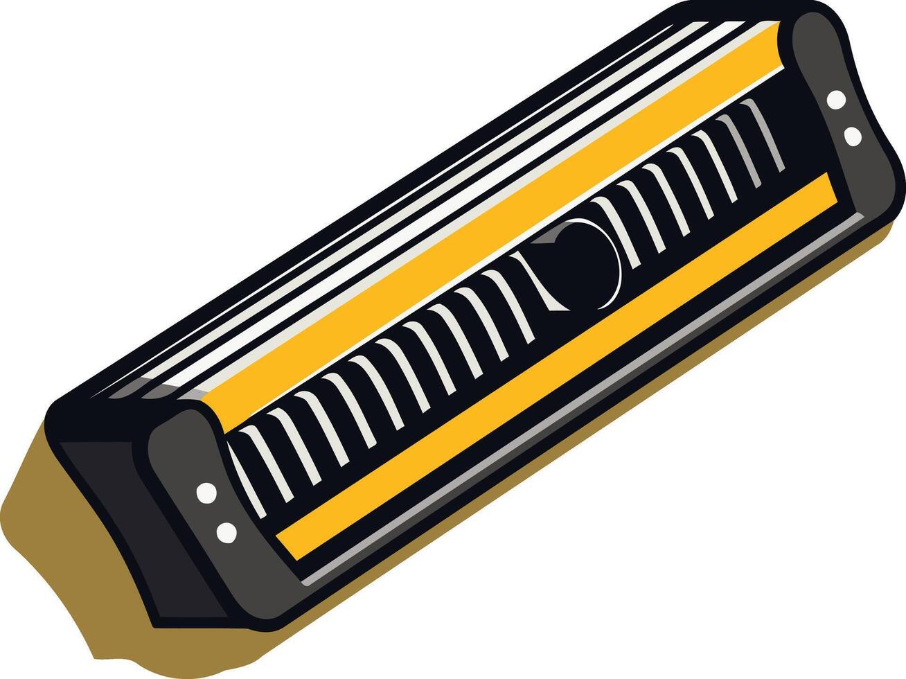 Yellow and Black Harmonica vector