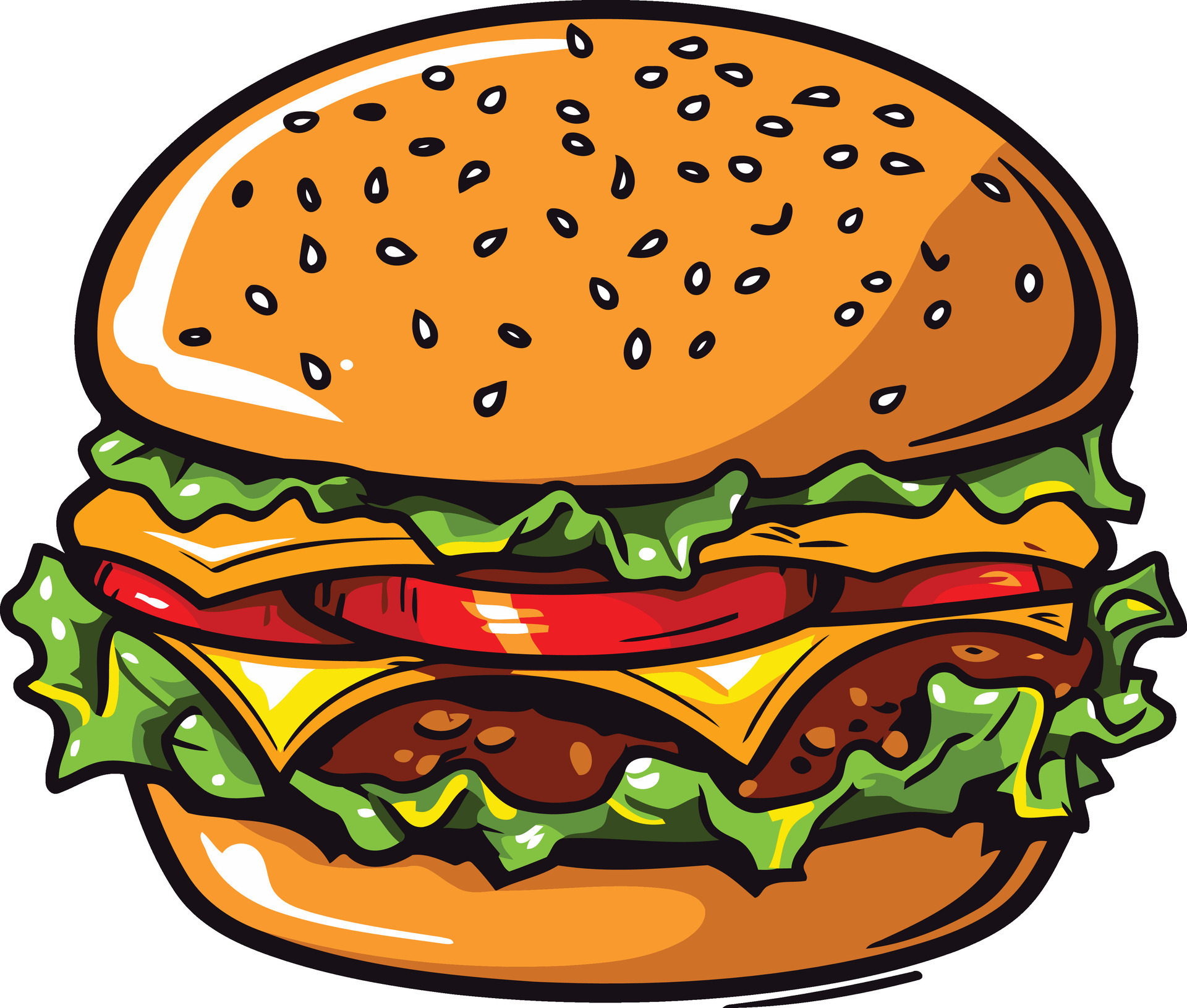 Classic Cheeseburger Illustration 49253321 Vector Art At Vecteezy Classic Cheeseburger Illustration 49253321 Vector Art At Vecteezy