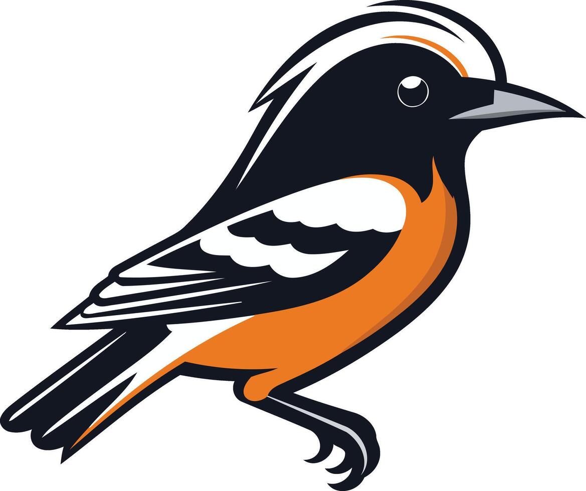 Illustration of a Black-Headed Bird vector