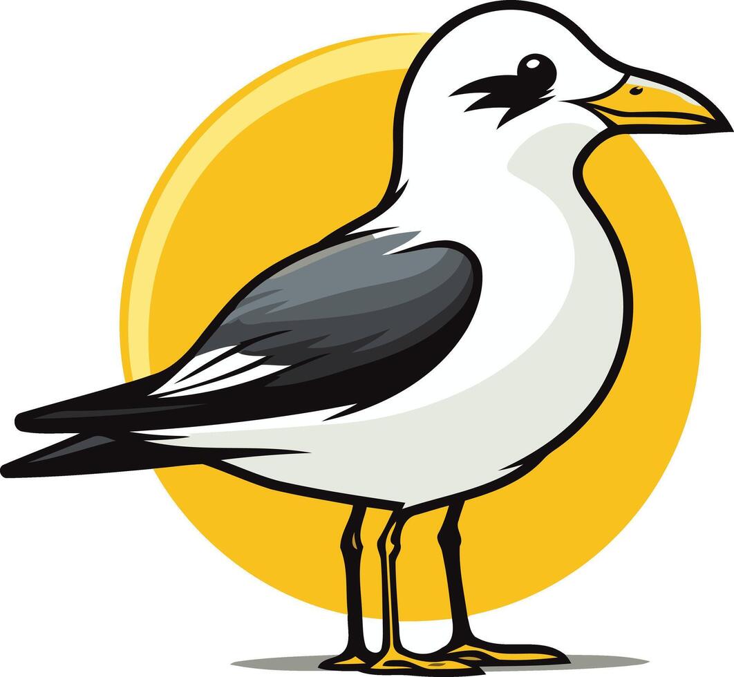 Cartoon Seagull Illustration vector