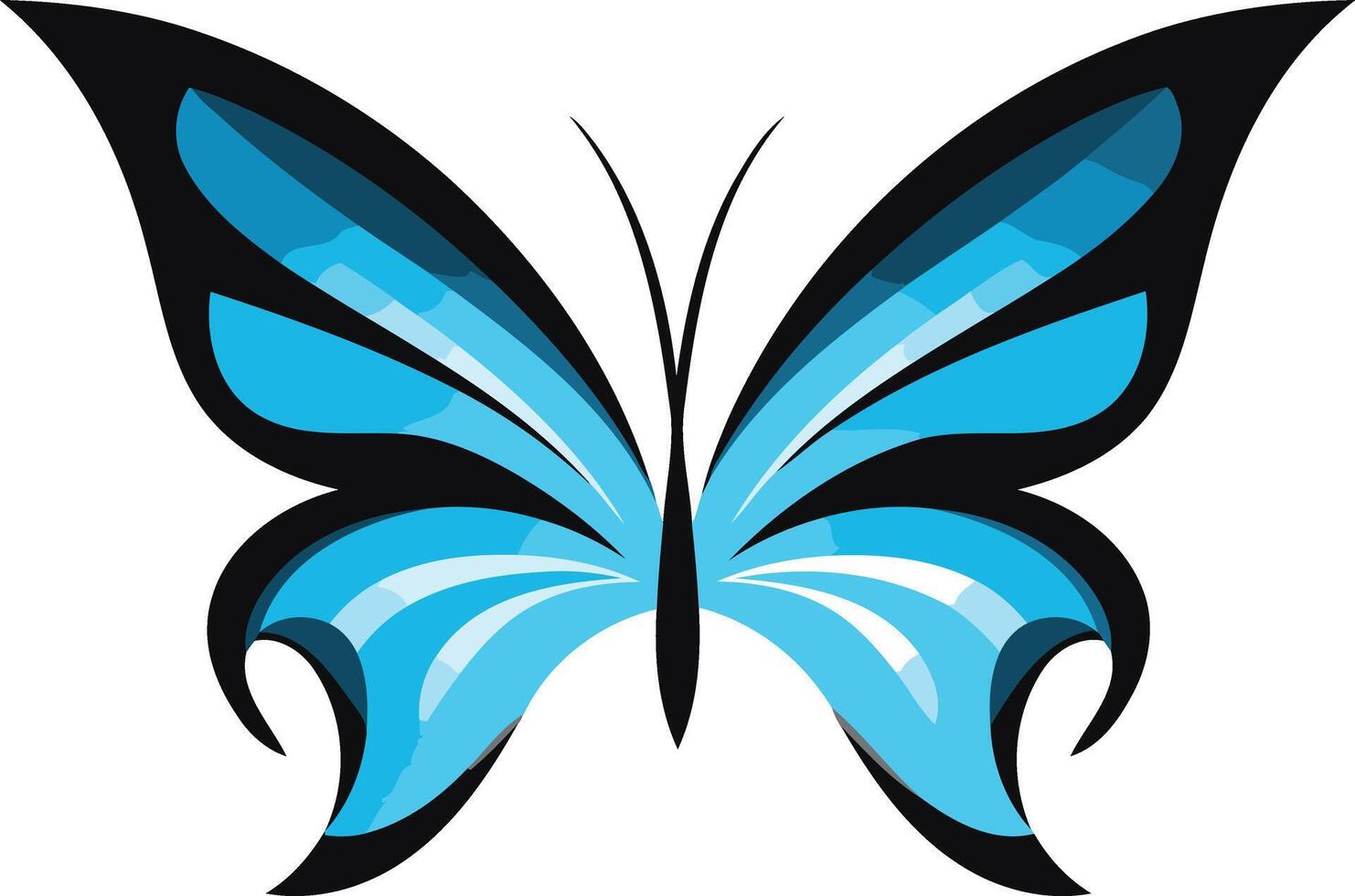 Blue Butterfly Illustration vector