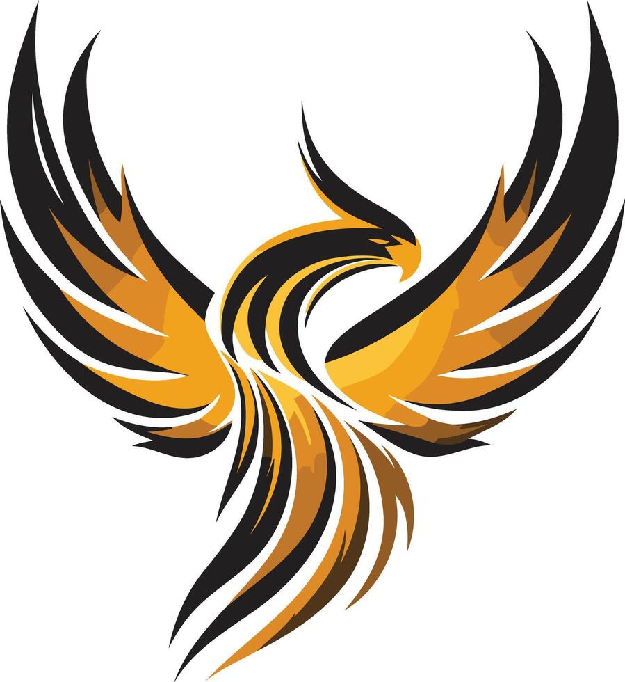 Golden Phoenix Emblem vector