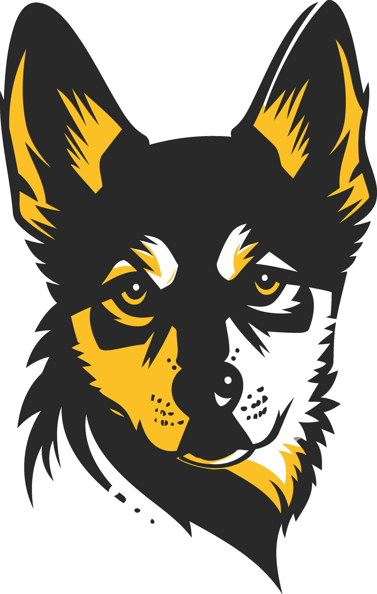 Black and Yellow Dog Illustration 49253628 Vector Art at Vecteezy