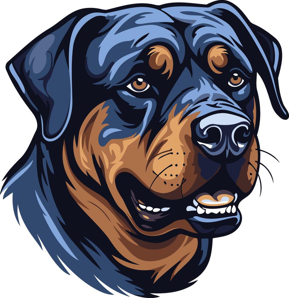 Portrait of a Rottweiler Dog vector