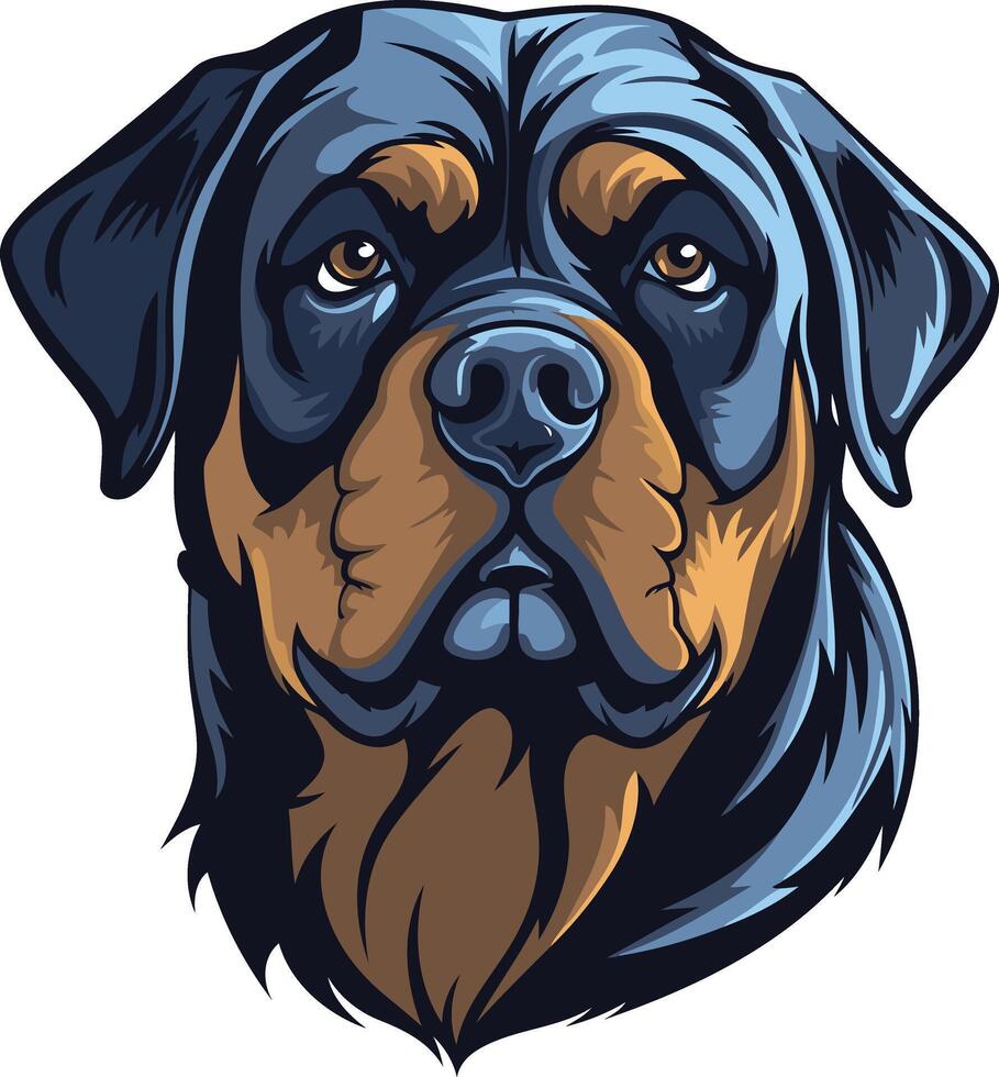 Portrait of a Rottweiler vector