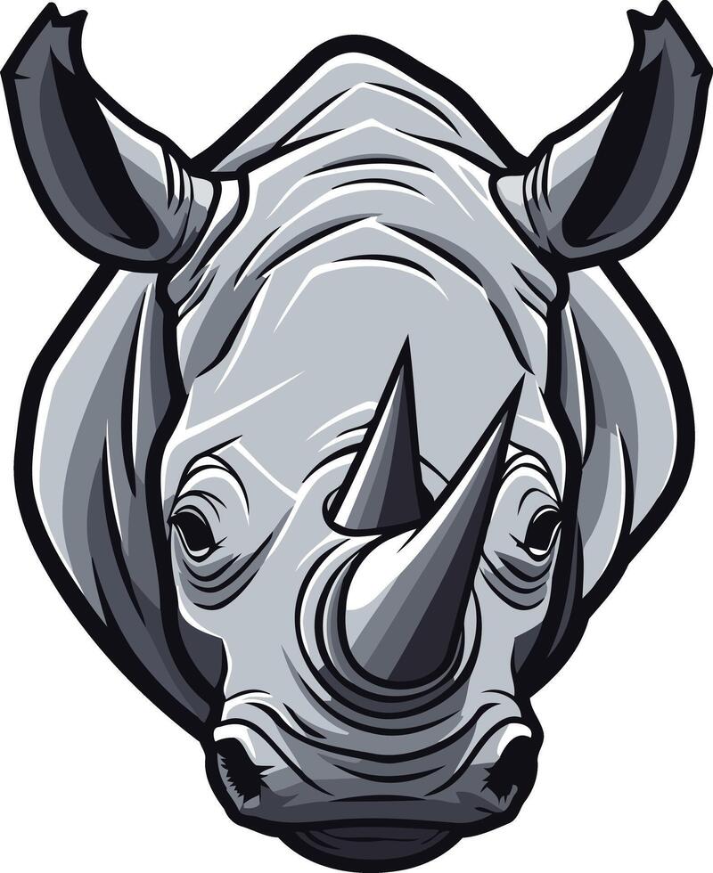 Rhino Head Illustration vector