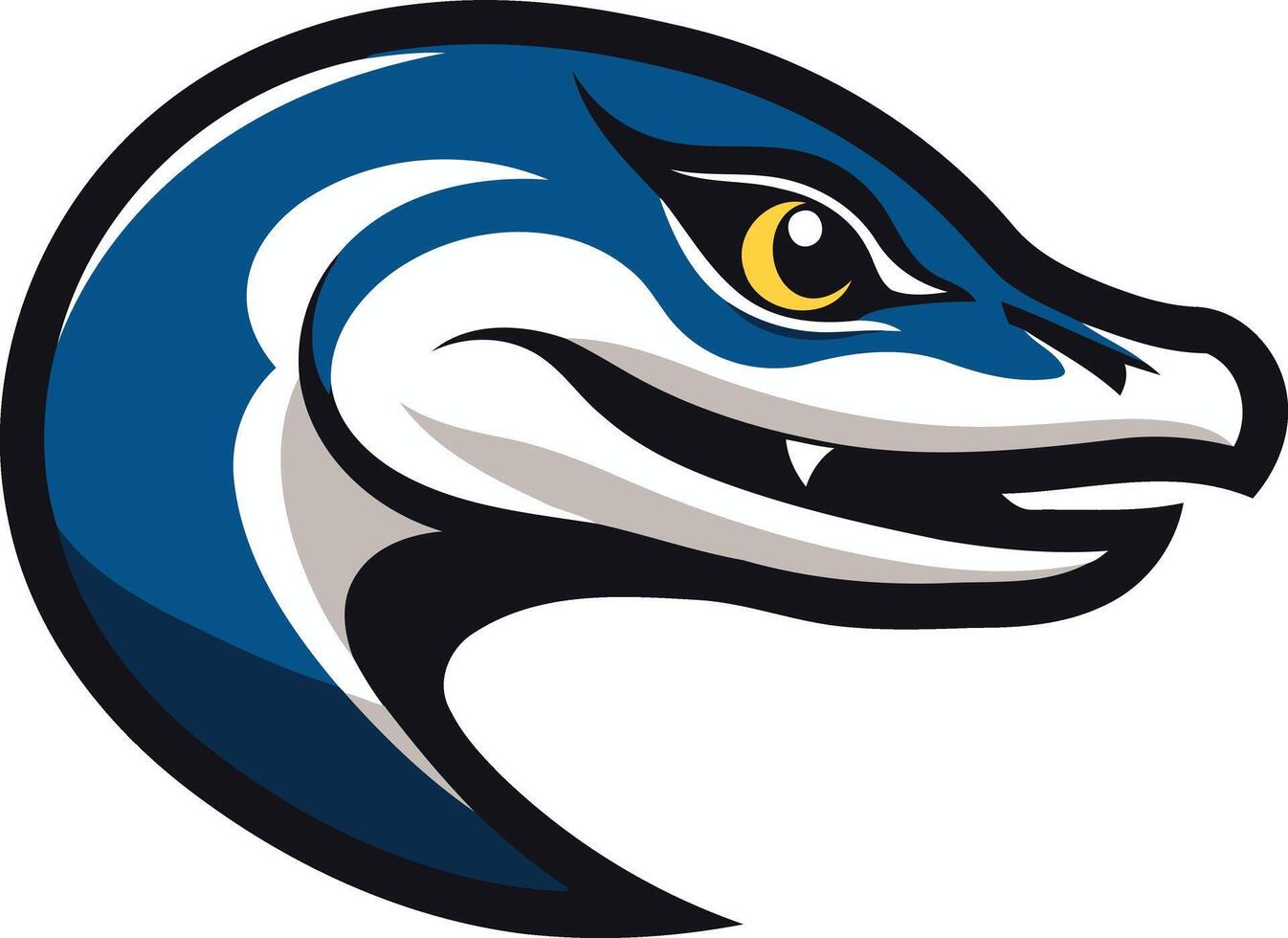Blue Snake Mascot Logo vector