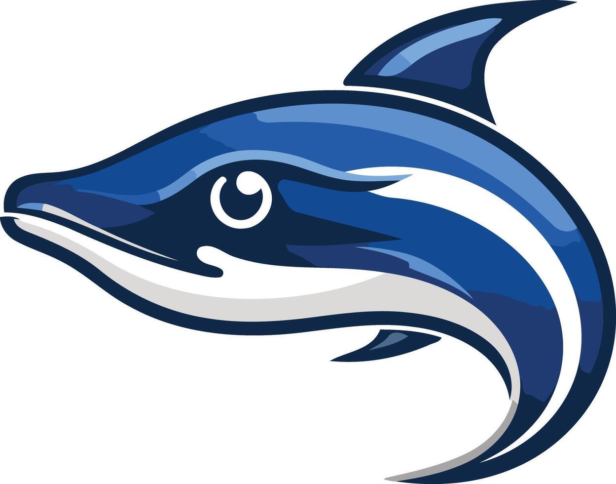 Blue Dolphin Mascot Illustration vector