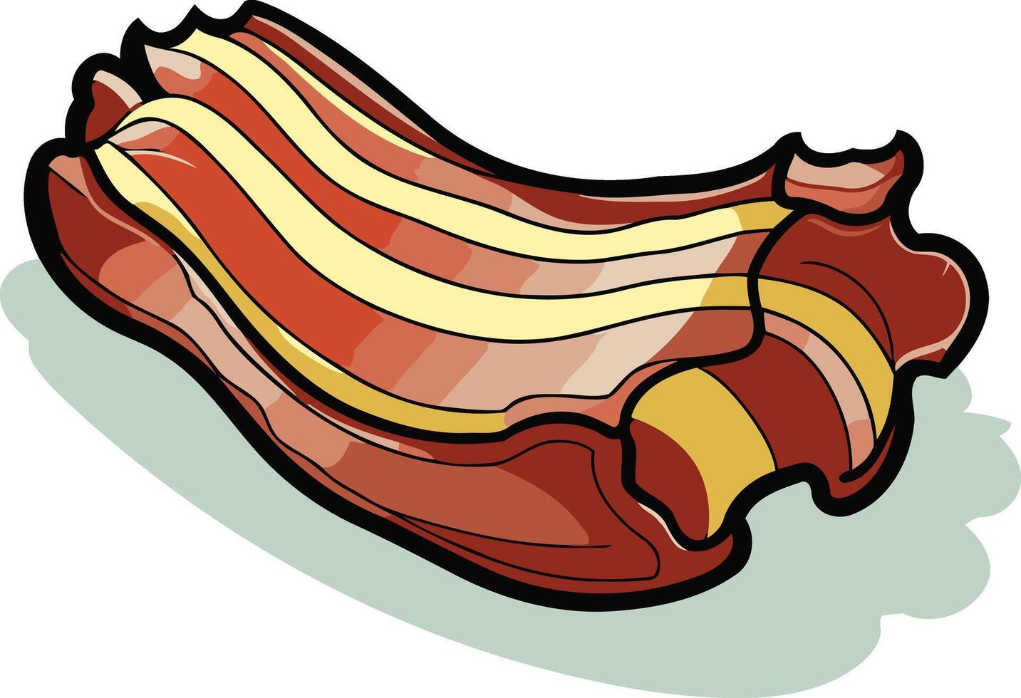 Striped Bacon Illustration vector