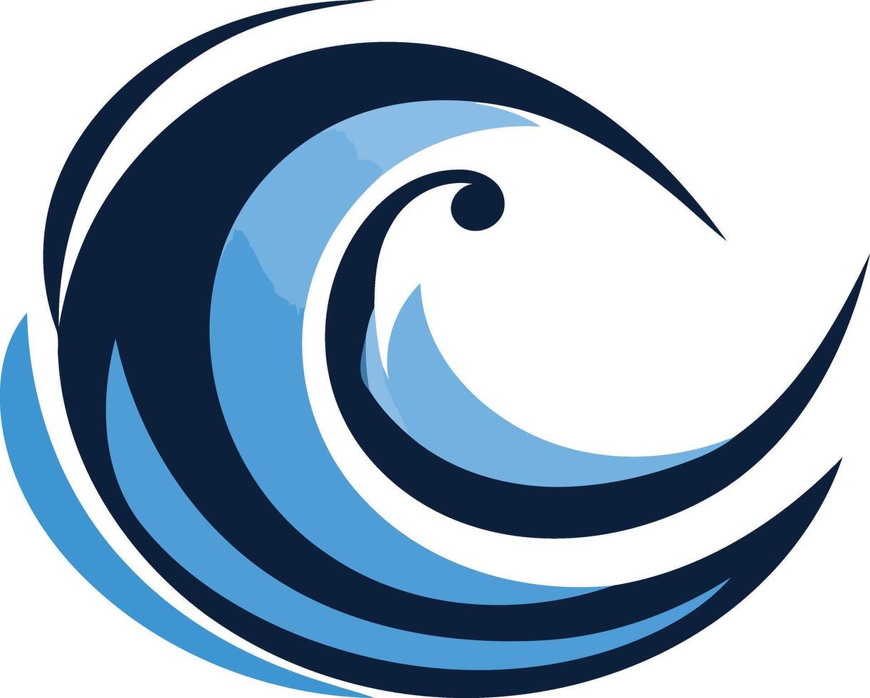 Abstract Blue Wave Illustration vector