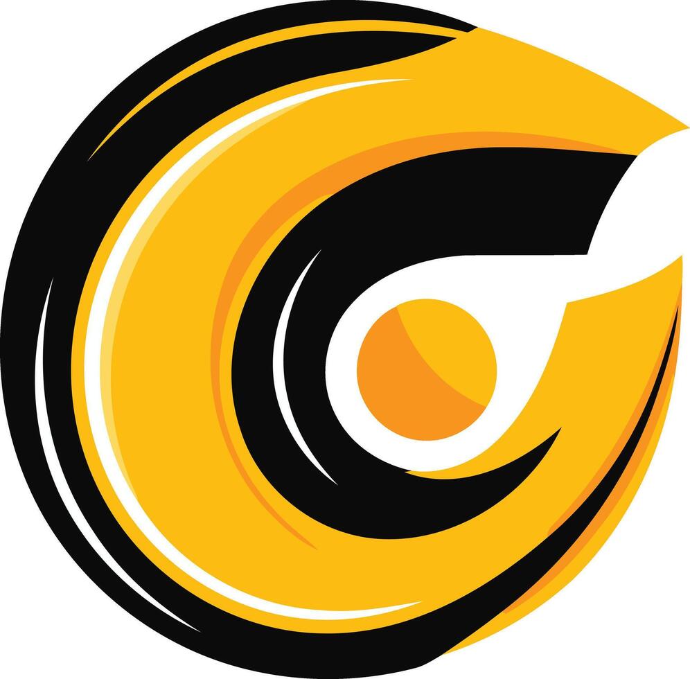 Abstract Logo Design with Yellow and Black vector