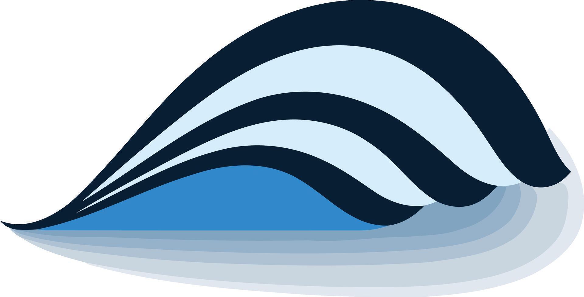 Abstract Blue and Black Wave Illustration vector