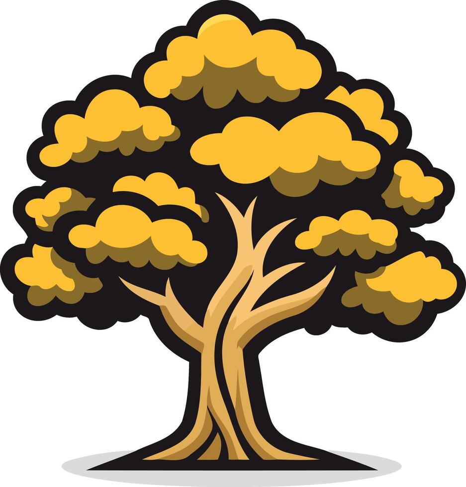 Golden Tree Illustration vector