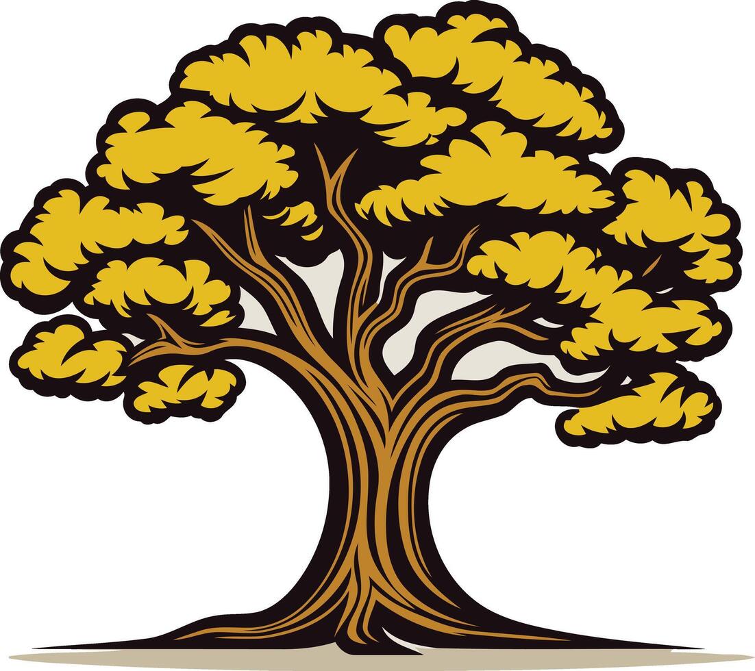 Stylized Illustration of a Large Tree vector