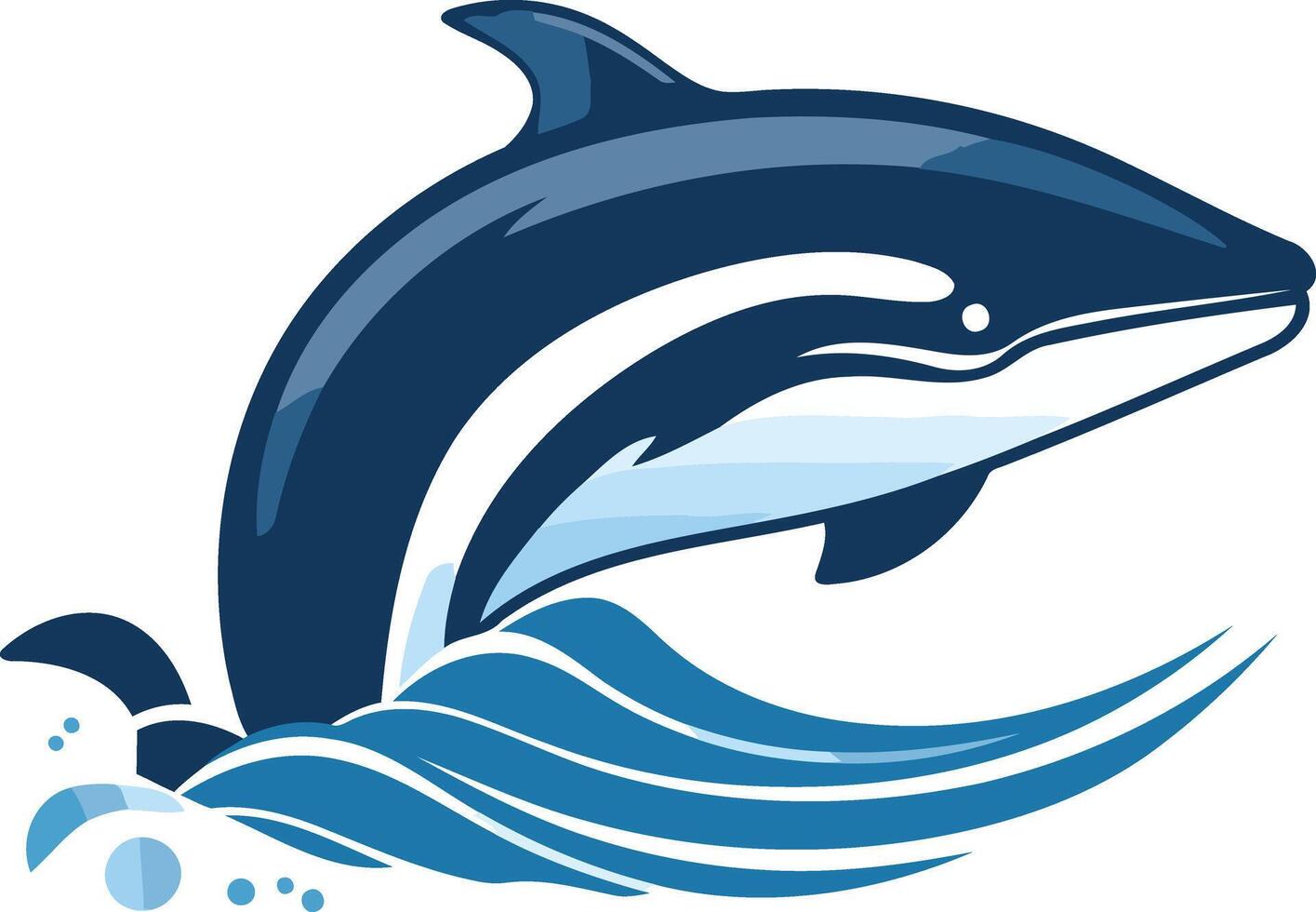 Dolphin Leaping from the Ocean Waves vector