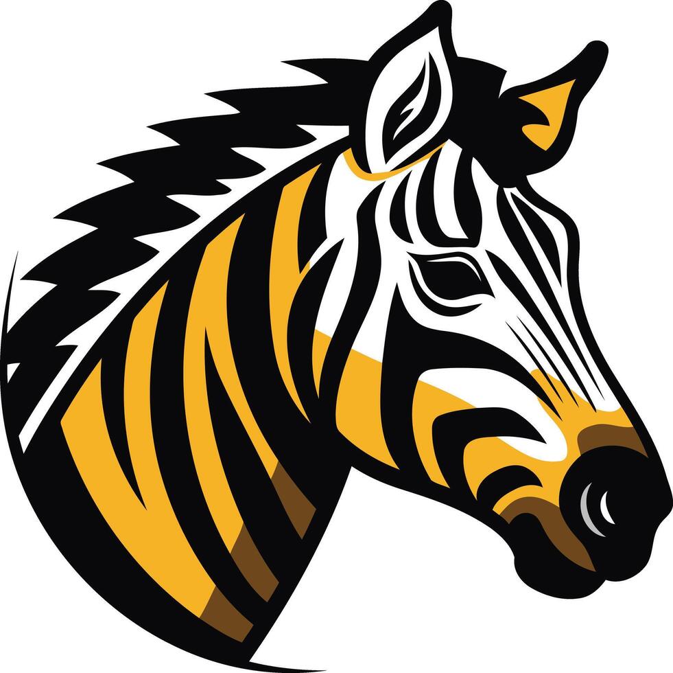 Zebra Head Mascot Illustration vector