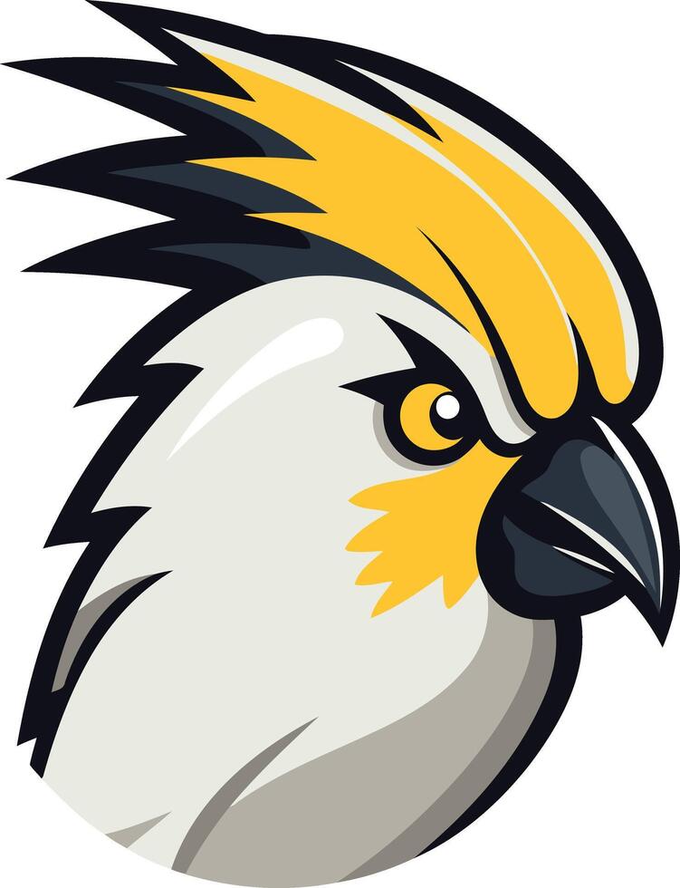 Yellow-Crested Cockatoo Mascot Illustration vector