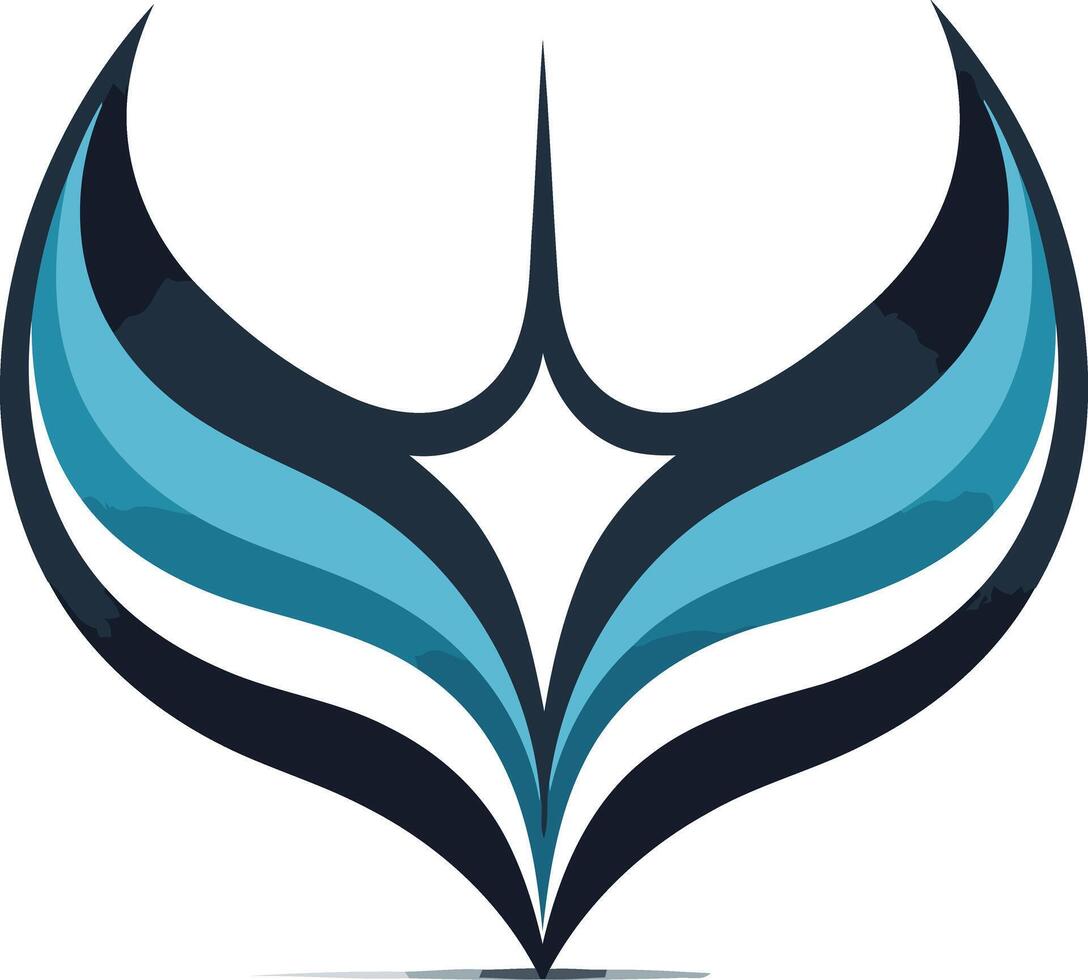 Abstract Design with Blue and White Wings vector