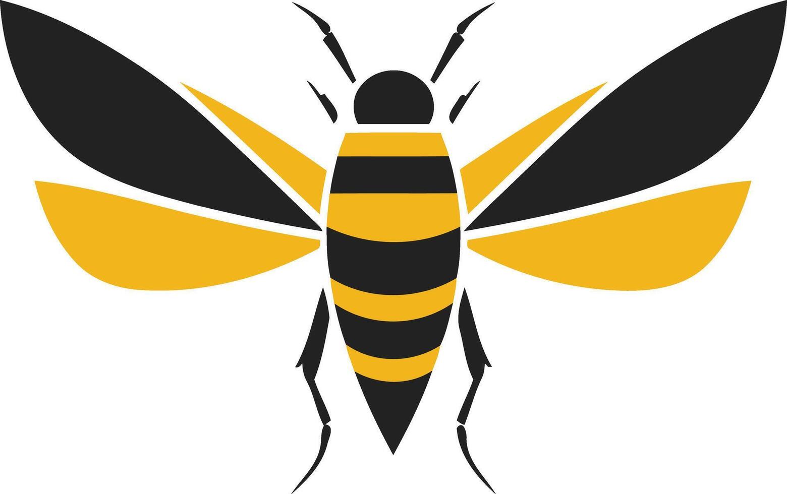 Stylized Bee Illustration vector