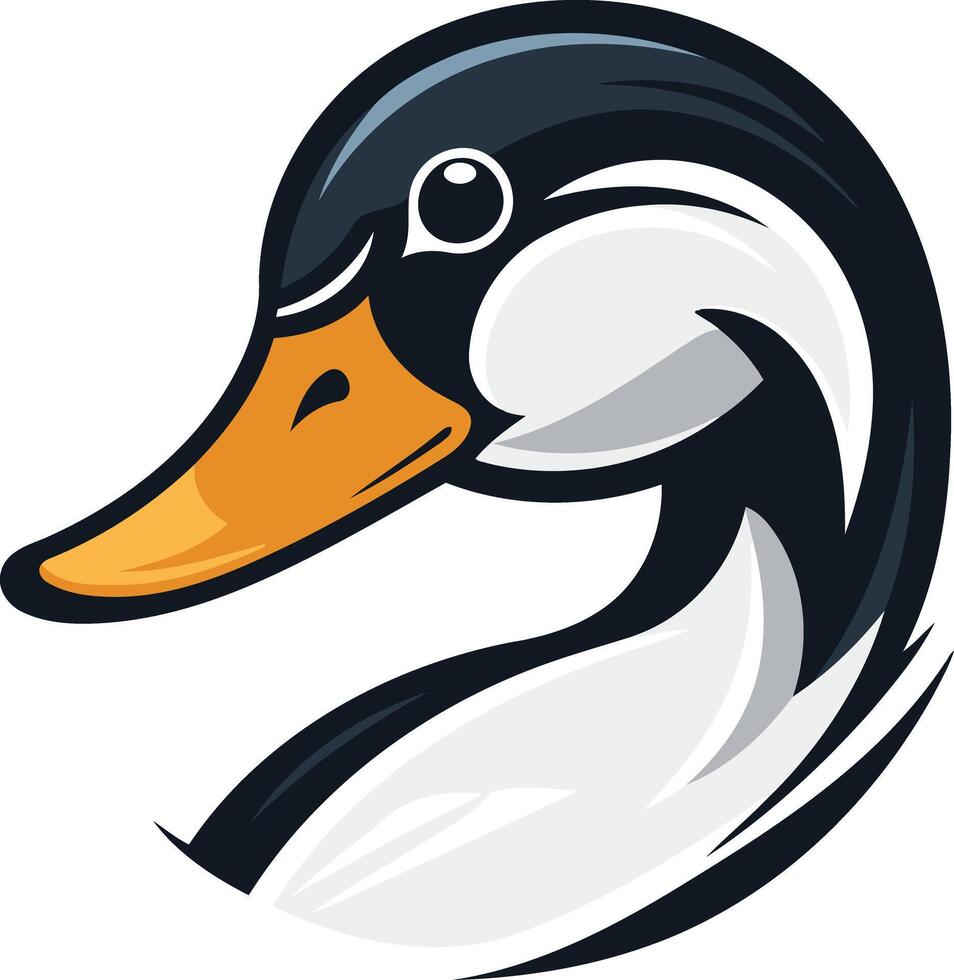 Cartoon Duck Head Illustration vector