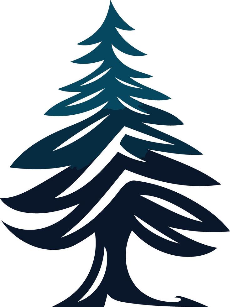 Stylized Pine Tree Illustration vector