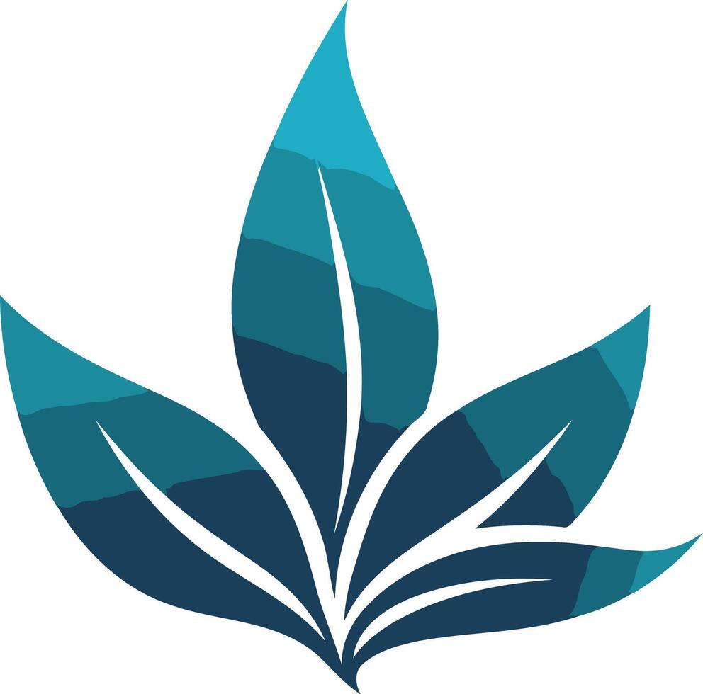 Abstract Floral Design with Teal and Blue Hues vector