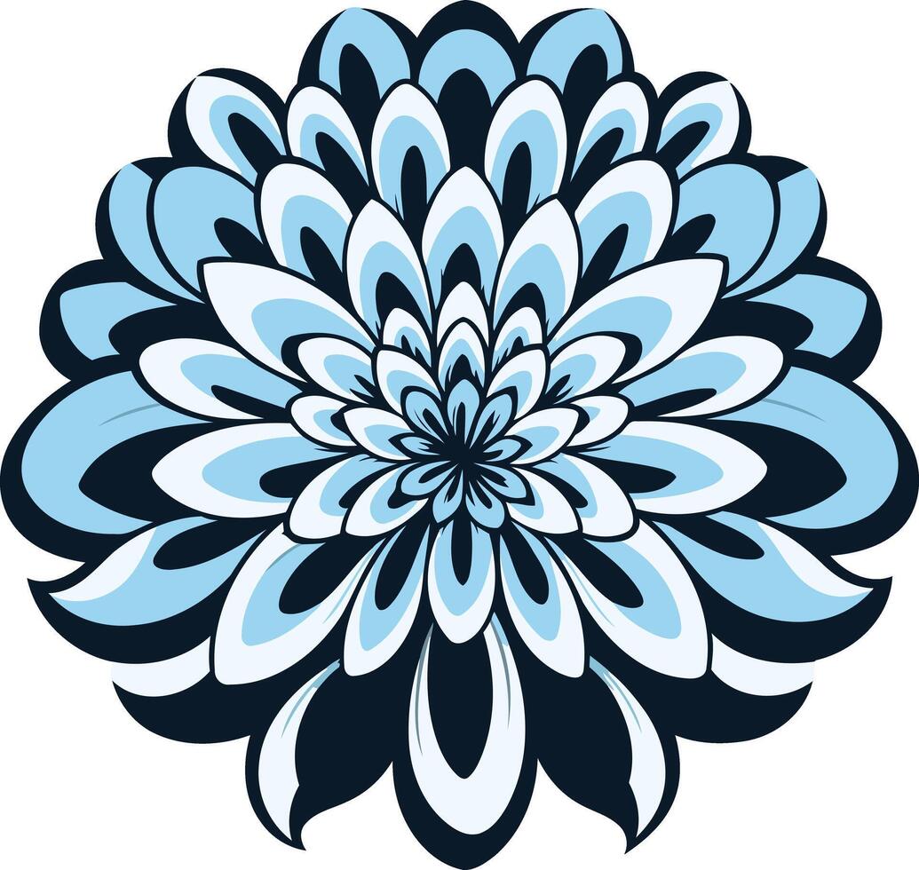 Blue and White Flower Illustration vector