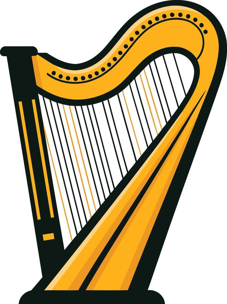 Illustration of a Golden Harp vector