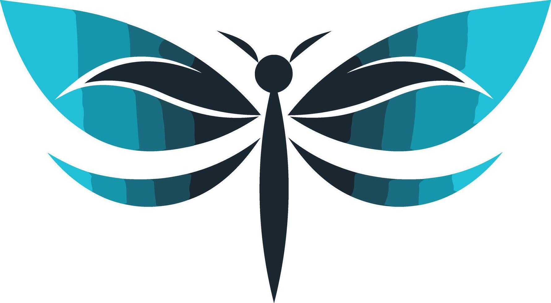 Abstract Blue Dragonfly Illustration vector
