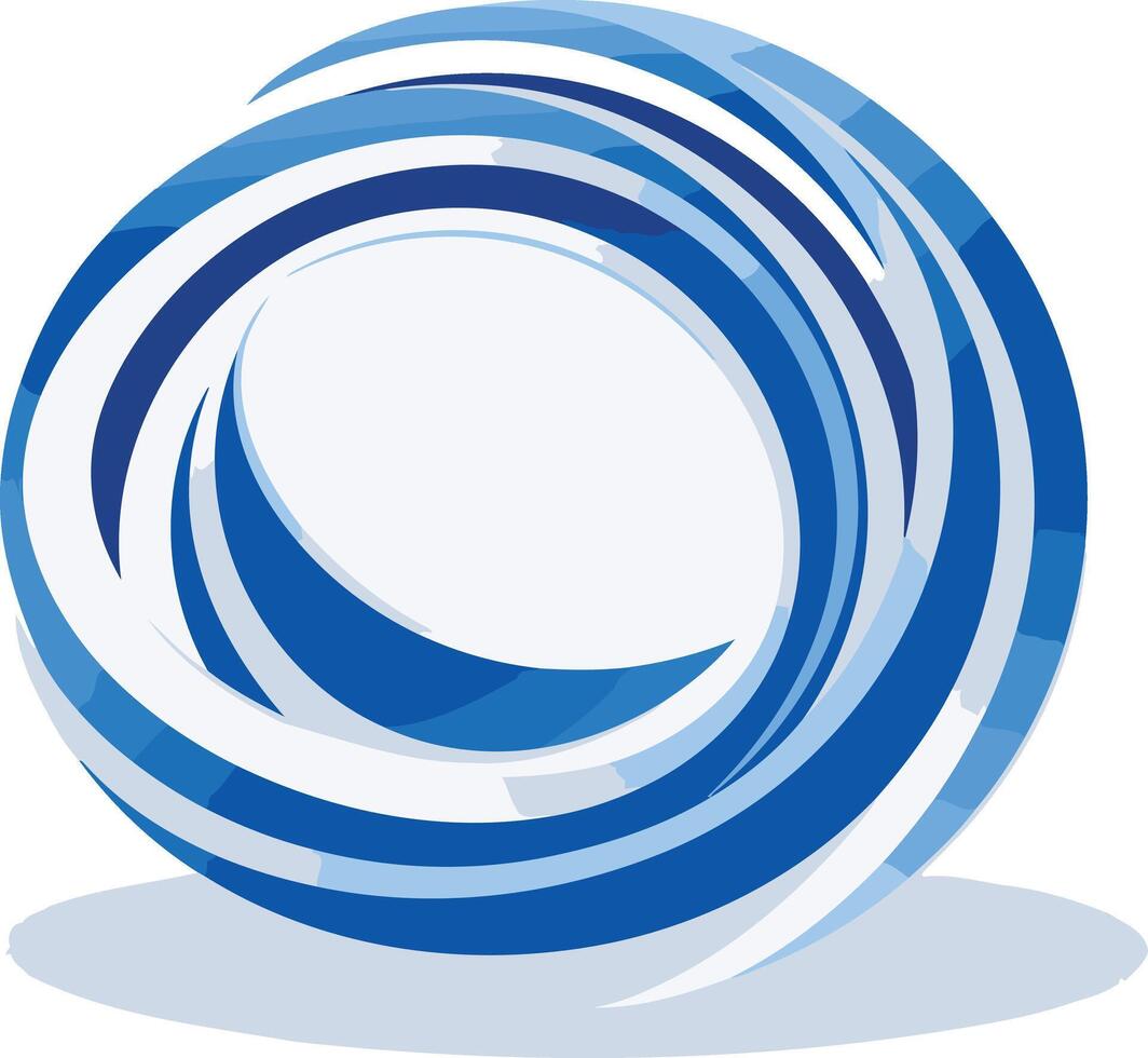 Abstract Blue Swirling Design vector
