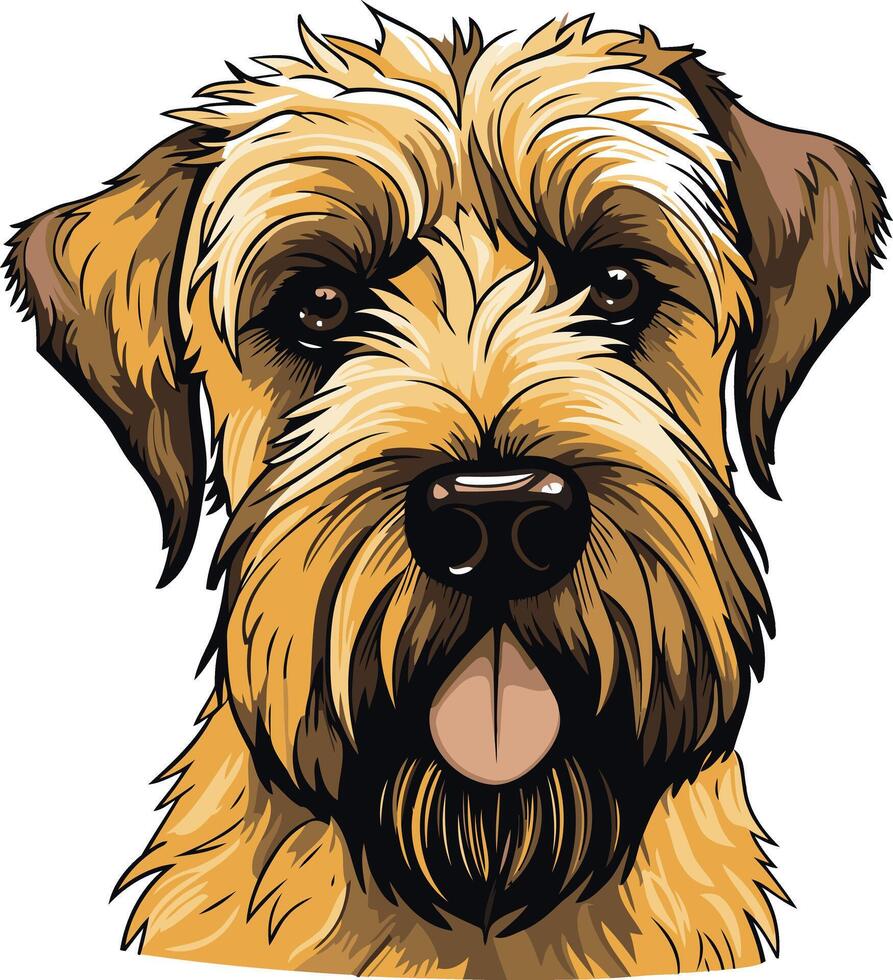 Close-up Portrait of a Wheaten Terrier vector