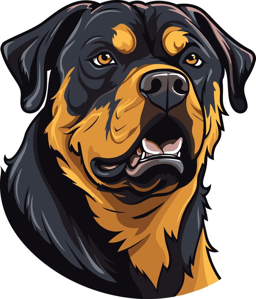 Portrait of a Rottweiler Dog vector