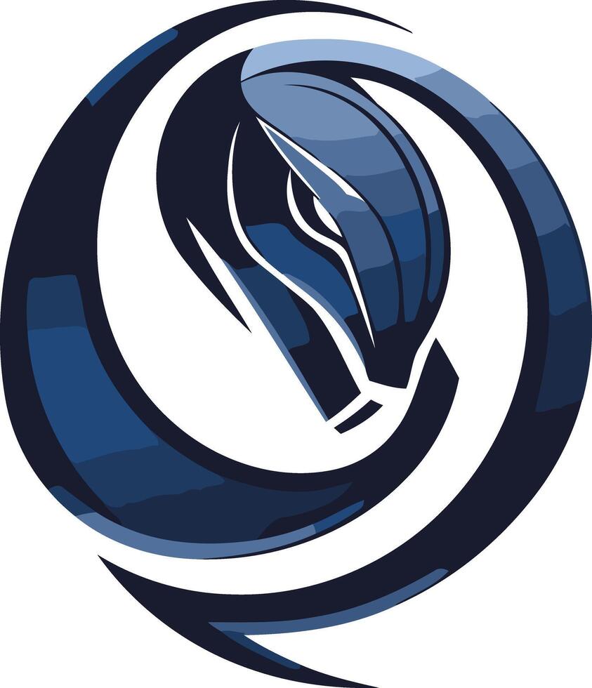 Abstract Horse Head Logo Design vector