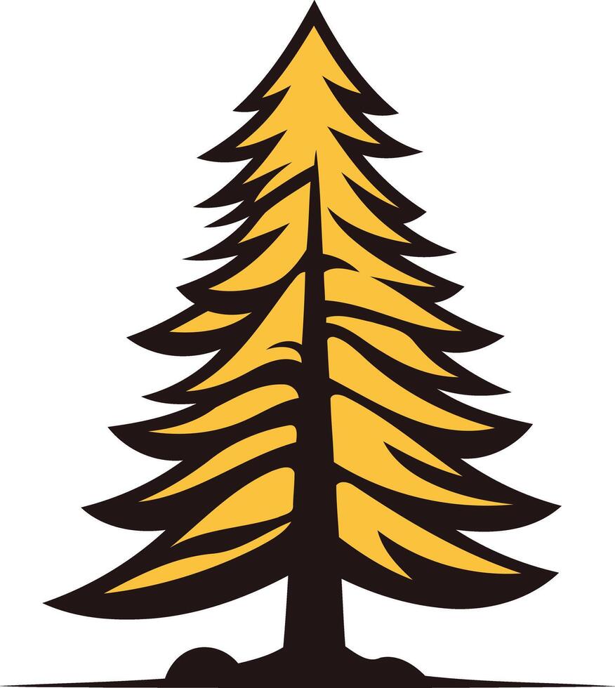 Stylized Illustration of a Pine Tree vector