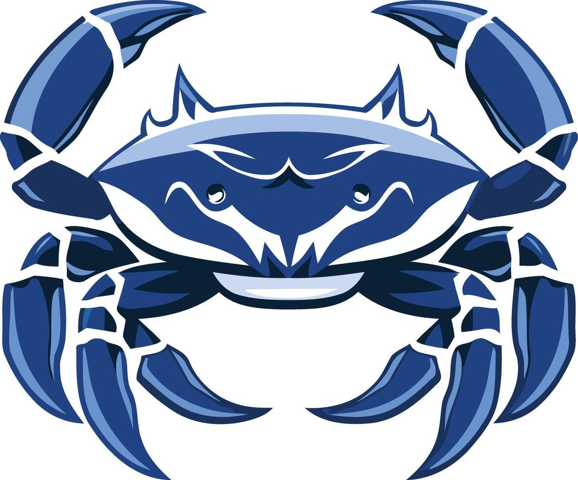 Blue Crab Cartoon Illustration vector
