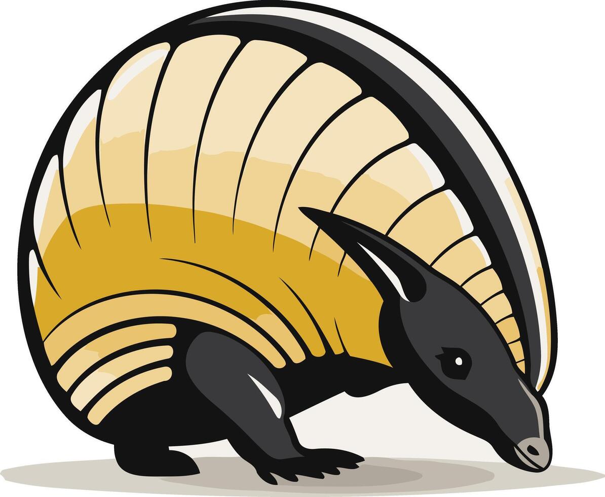 Cartoon Illustration of an Armadillo vector